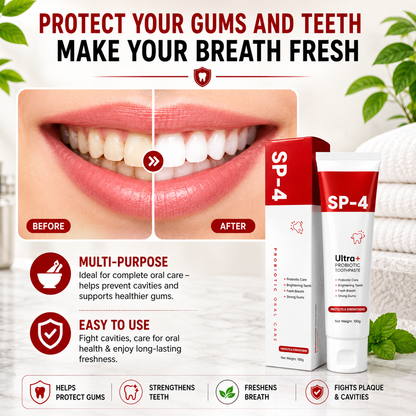 SP-4 PROBIOTIC BRIGHTENING AND CLEANING TOOTHPASTE  BUY 1 GET 1 FREE
